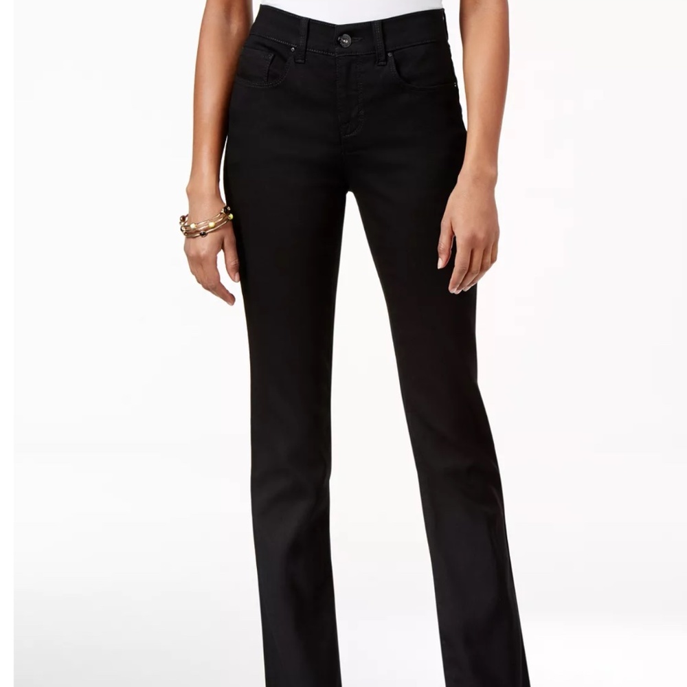 Women’s Style & Co Dark Wash Bootleg High Rise Jeans sz 4 - Picture 5 of 9